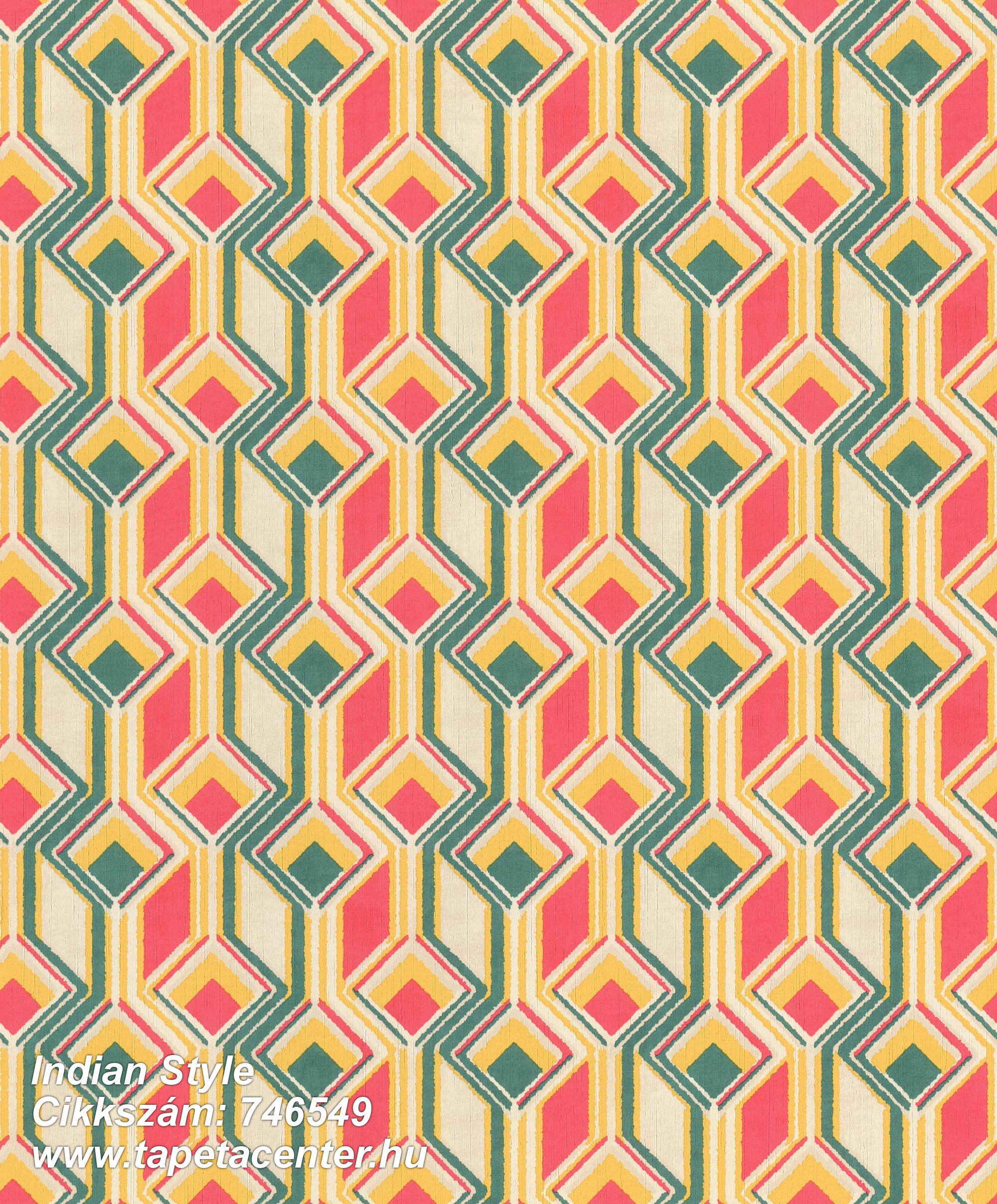 3d hatású,geometriai mintás,textil hatású,bézs-drapp,piros-bordó,sárga,türkiz,zöld,lemosható,vlies tapéta 